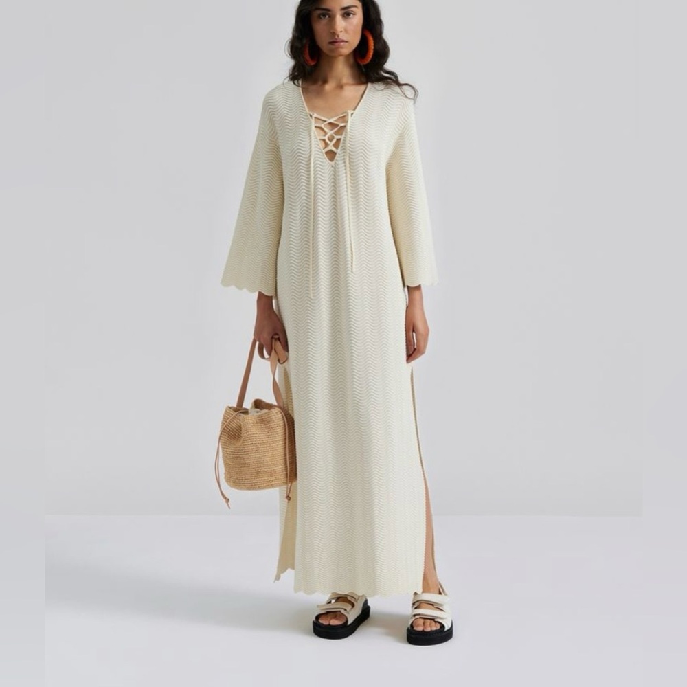 By Malina Disa Maxi Knitted Kaftan Dress